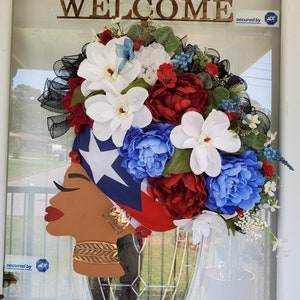 Puerto Rican diva wreath, Puerto Rican diva, Puerto Rican flag, Boricua,  Taino.
