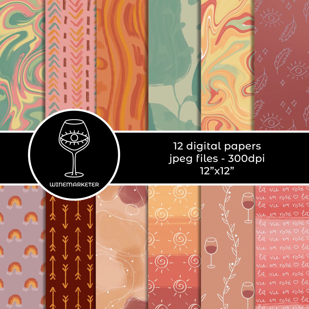 Wine Digital Paper | BOHO Digital Papers | BOHO Digital Paper | BOHO ...