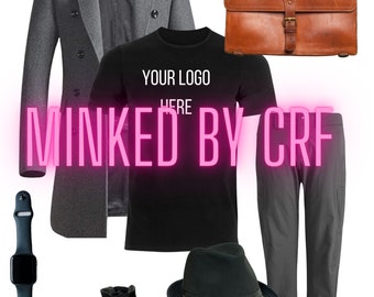 Minked by CRF 3001 Black Unisex T-shirt Mock Up Men tee mockup Minked mockup Styleboard FlatLay MOCKUP