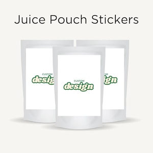 Custom Juice Pouch Stickers for Personalized Party Favors, Capri Sun Stickers, Custom Printed Juice Pouch Labels - Upload Your Own Design