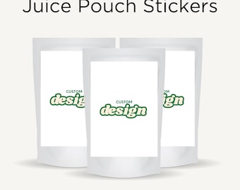Custom Juice Pouch Stickers for Personalized Party Favors, Capri Sun Stickers, Custom Printed Juice Pouch Labels - Upload Your Own Design