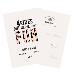 Brides Just Wanna Have Fun Bachelorette Invite and Itinerary,  Bachelorette Customizable invitation, Weekend Itinerary, Bridal Party Invite