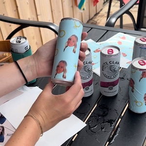 Personalized Bachelorette Skinny Can Labels - Customizable Digital Download, Big Head Labels for Bachelorette Parties & Events, Brides Head