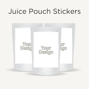 Custom Juice Pouch Stickers for Personalized Party Favors, Capri Sun Stickers, Custom Printed Juice Pouch Labels - Upload Your Own Design