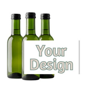 Custom Mini Liquor Bottle Labels – You Send the Design, We Print & Ship – 50ml Bottle Stickers for Bachelorette, Wedding, Birthday Favors