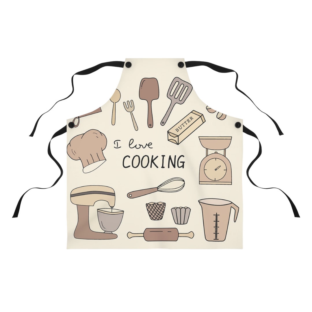 I Love Cooking Apron AOP Etsy