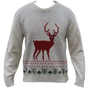 Strickpullover Weihnachtspullover Beige *MADE IN UK*