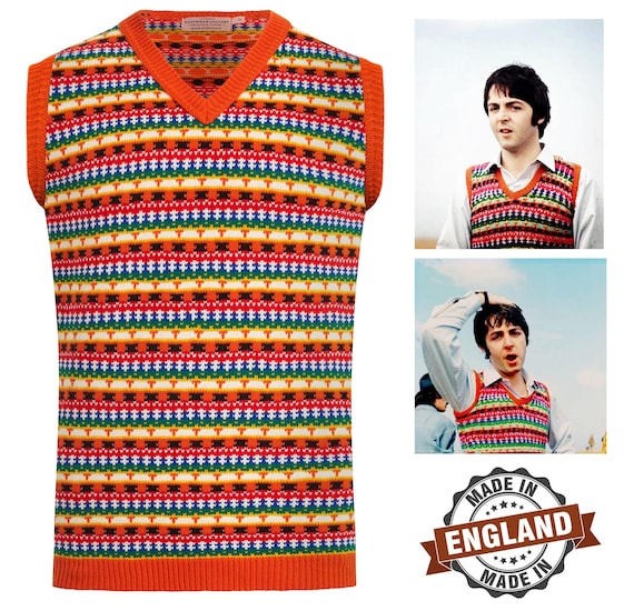 The Beatles Paul Mccartney TankTop Magical Mystery Tour Jumper Sweater Tank Top *MADE IN UK*