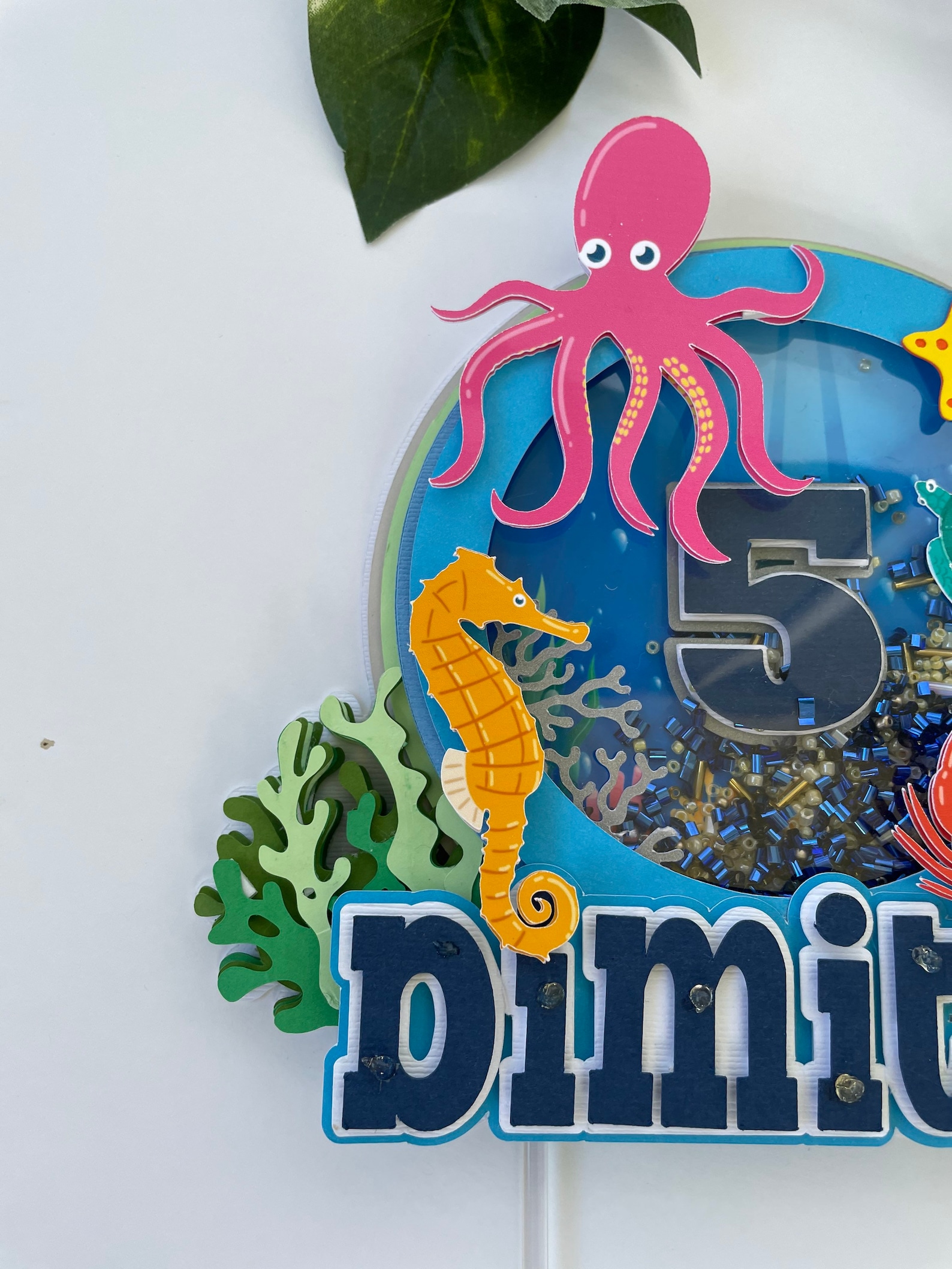 Under the Sea Cake Topper Sea Animal Cake Topper Octopus Etsy