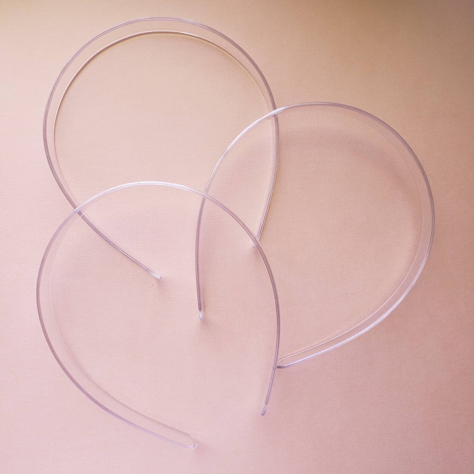 Onehalf Inch Clear Headband Blank 1/2 in 1.75 cm .5 inch Etsy