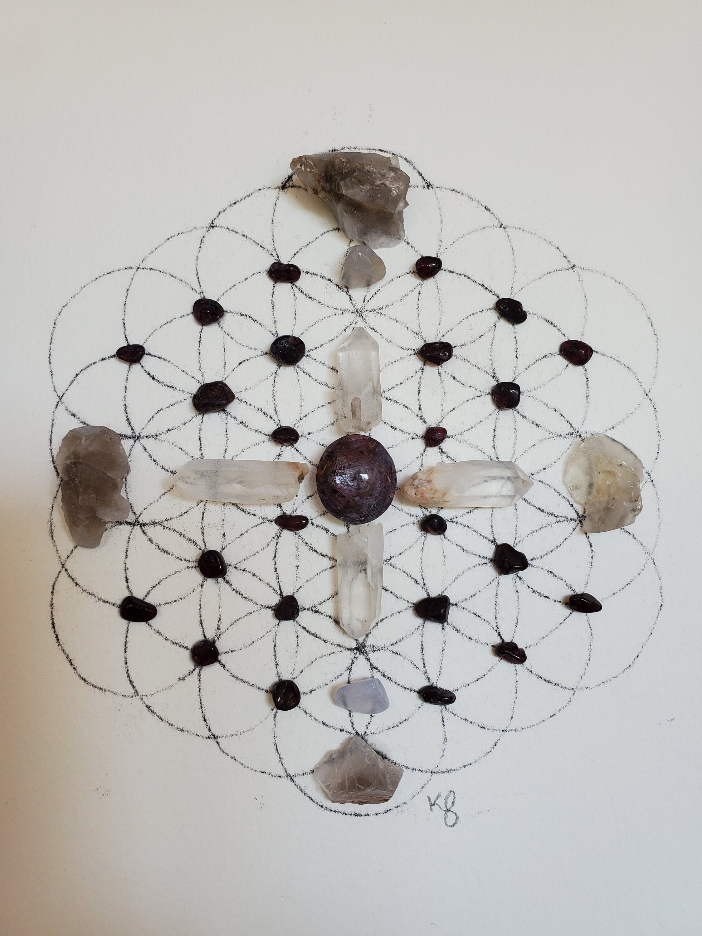 Framed Soul Intertwined Soulmate Flower of Life Crystal Grid Etsy