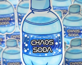 SA2 Chaos Soda Large Waterproof Vinyl Sticker - Durable Decal for Water Bottles, Laptops, Journals
