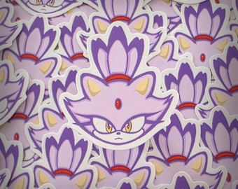 Blaze the Cat Head Sticker - Sonic Rush Fan Art