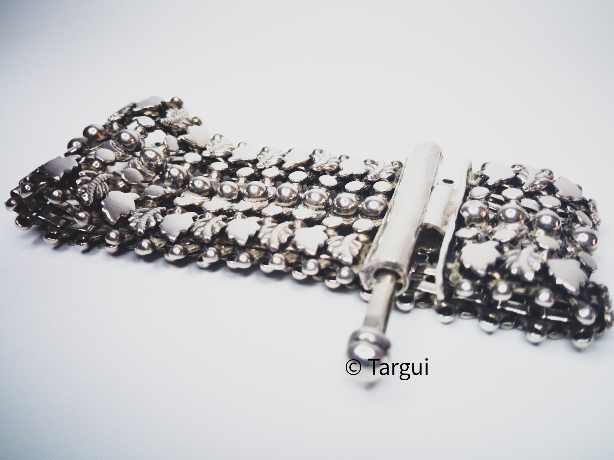 Bracelet India silver 925 Hindu style design Etsy