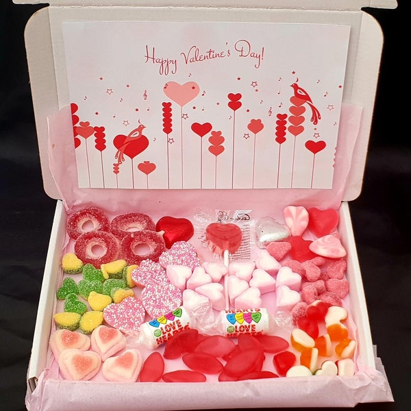 Set 1 Personalised Bursting with Love Valentine's Day Sweet Gift Box