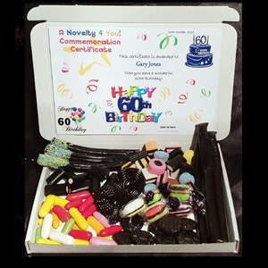 Lakritz Süße Geschenkbox Personalisierter Geburtstag Vatertag