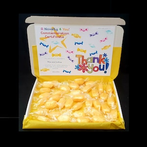 Sugar Free Sherbert Lemons Gift Box Personalised Birthday Fathers Day Diabetic Gluten Free