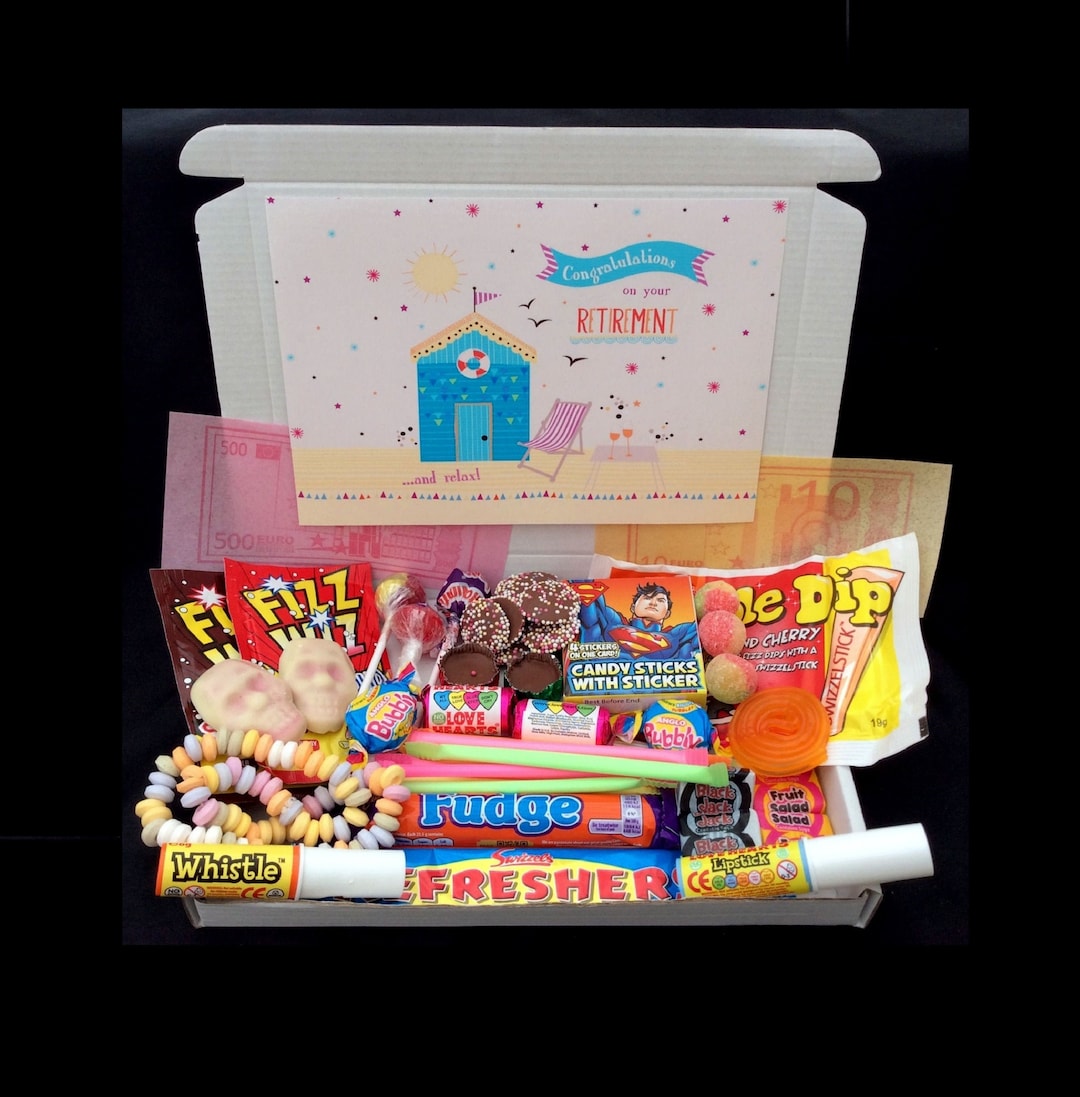 Retirement Personalised Sweet Gift Boxes 13 Sweet Varieties to