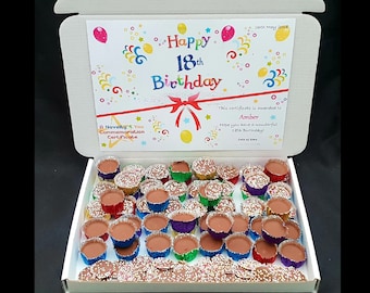 Chocolate Icy Cups Jazzies Personalised Sweet Gift Box 18th 21st 30th 40th 50th 60th Birthday Thank You