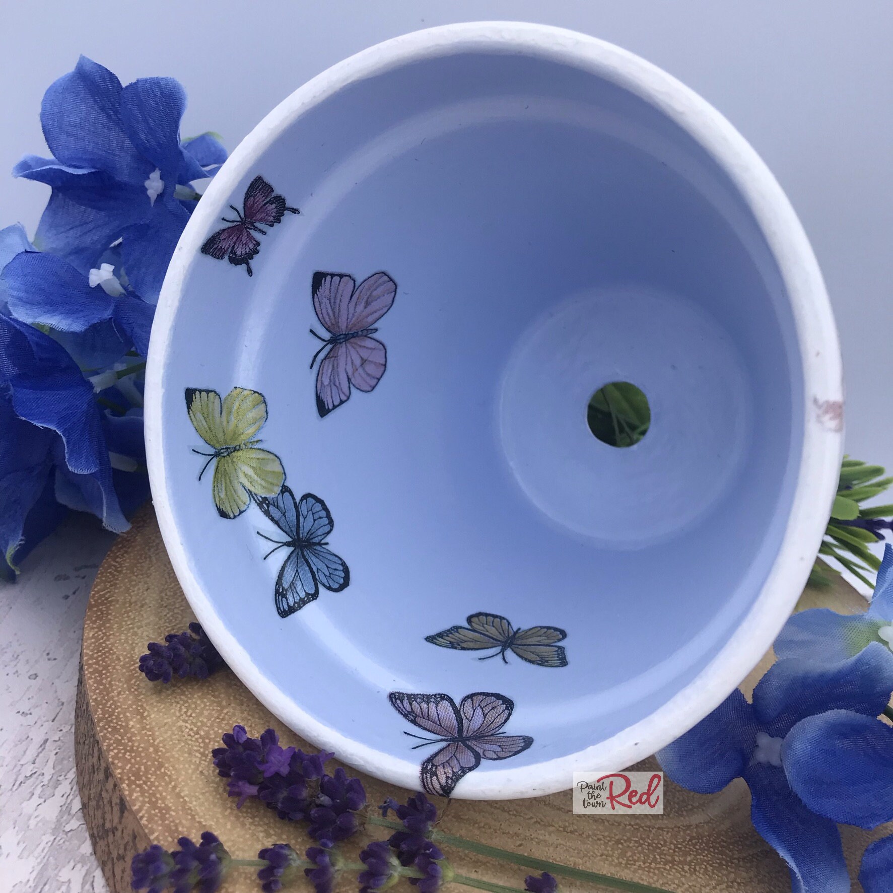Butterfly Plant Pot With Saucer Large Terracotta Flowerpot Etsy UK