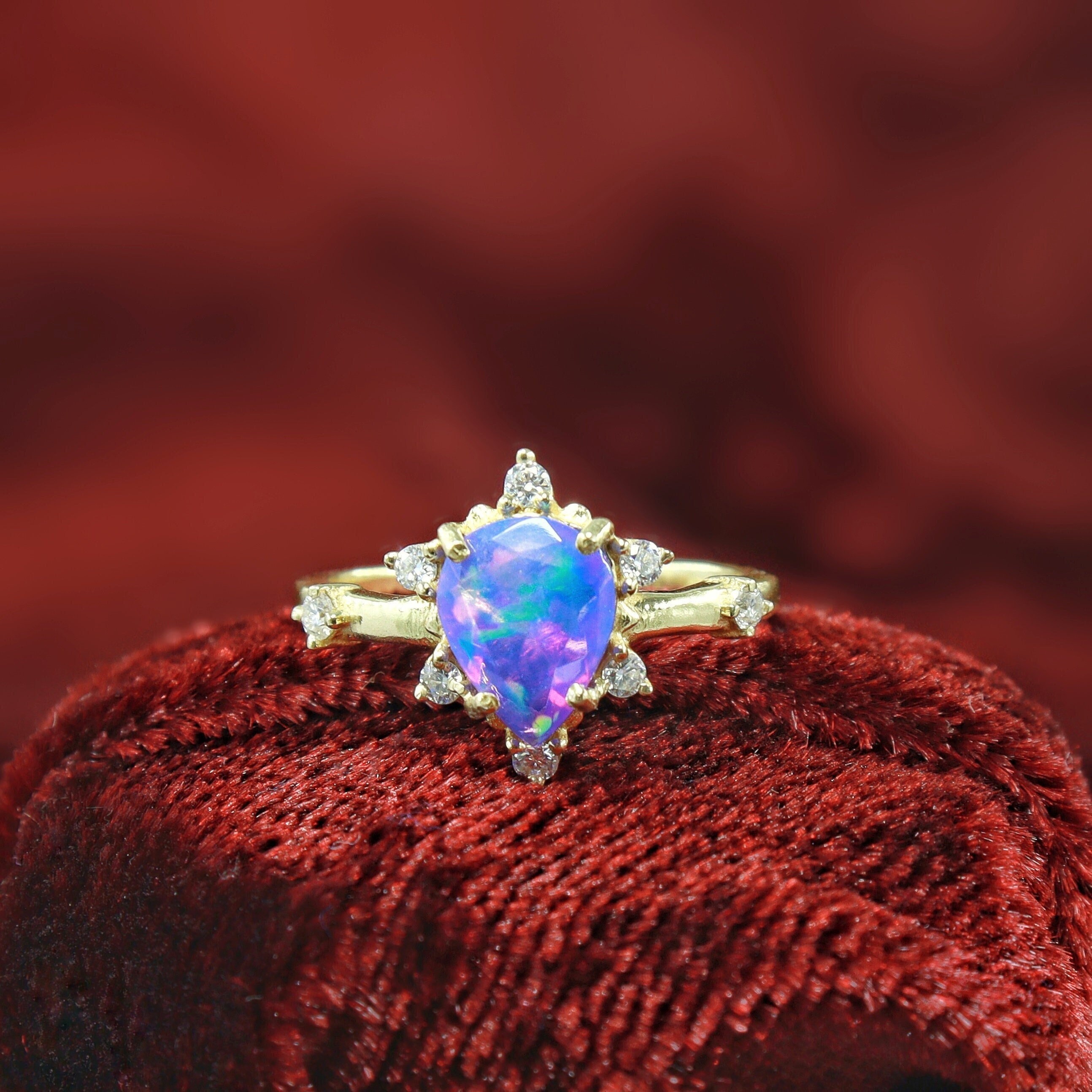 Rainbow shop opal ring
