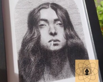 Just a tired Gal -  Print / Graphite Drawing / Portrait of a Woman