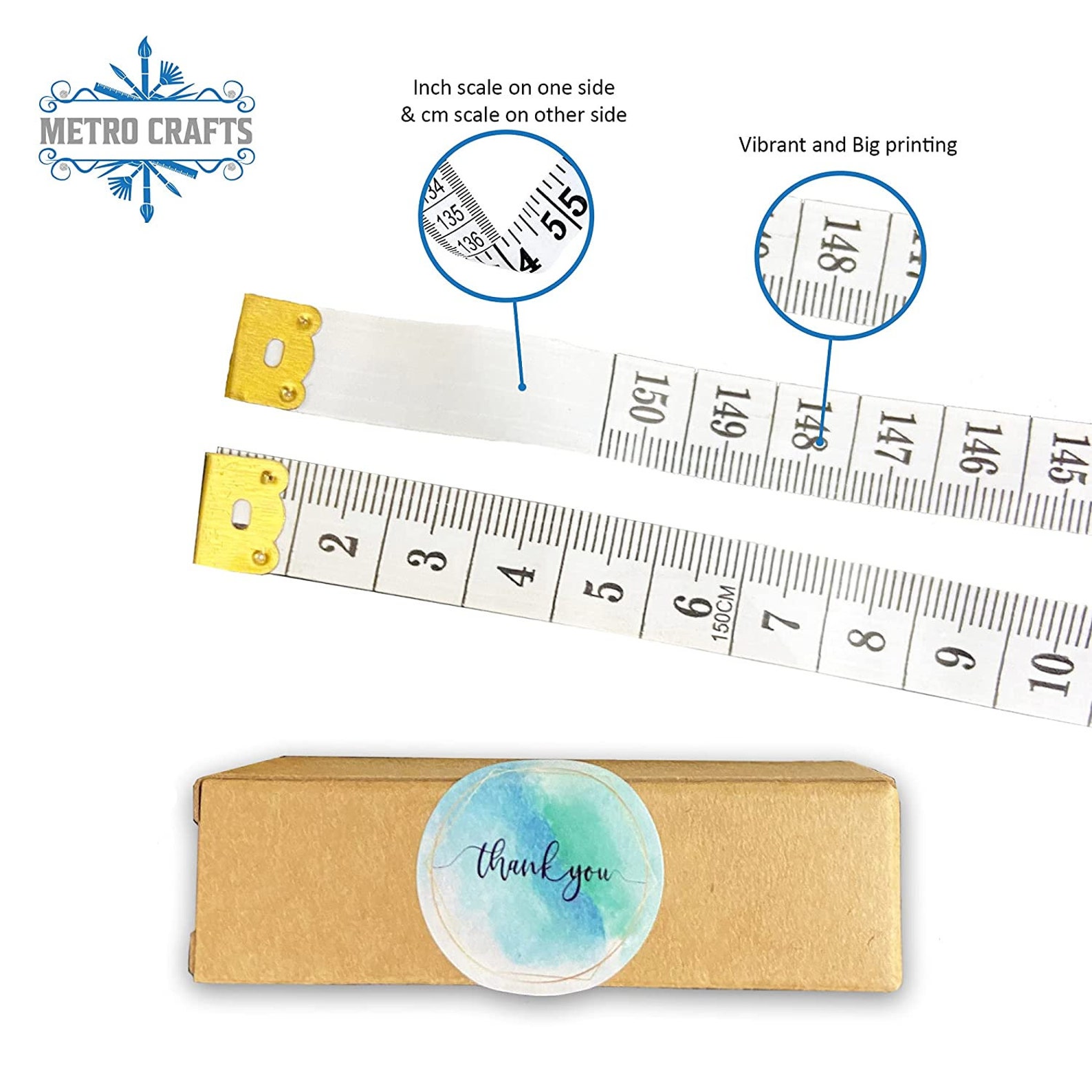 Metro Craftstape Measure Soft Tape Measure Double Scale Etsy