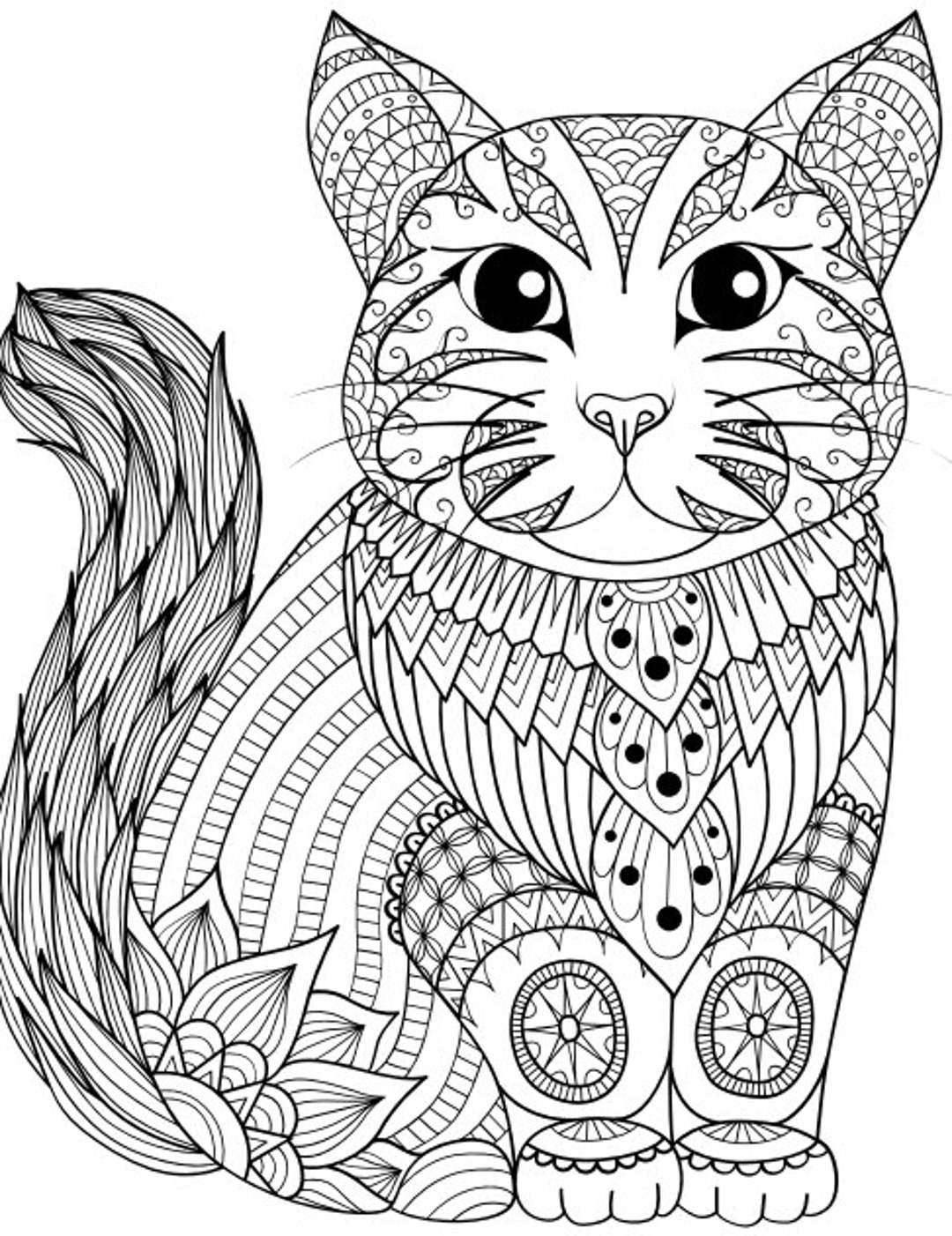 Instant Download Mandala Animal Coloring Book for Kids Relaxation