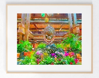 Disney Polynesian Resorts wall print 8 x 10 unframed disney decor