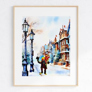 Muppet Christmas Carol Watercolor Wall Print 8 x 10 unframed Home Decor Christmas Disney decor