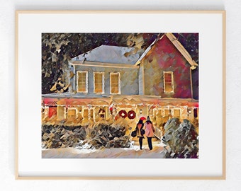 Christmas wall print 8 x 10 unframed Christmas Decor I smell snow