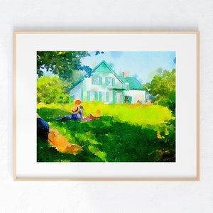 Green Gables wall print 8 x 10 unframed Home Decor Small Gift