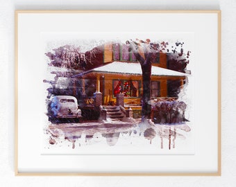 Christmas wall print 8 x 10 unframed Christmas Decor Ralphie's House