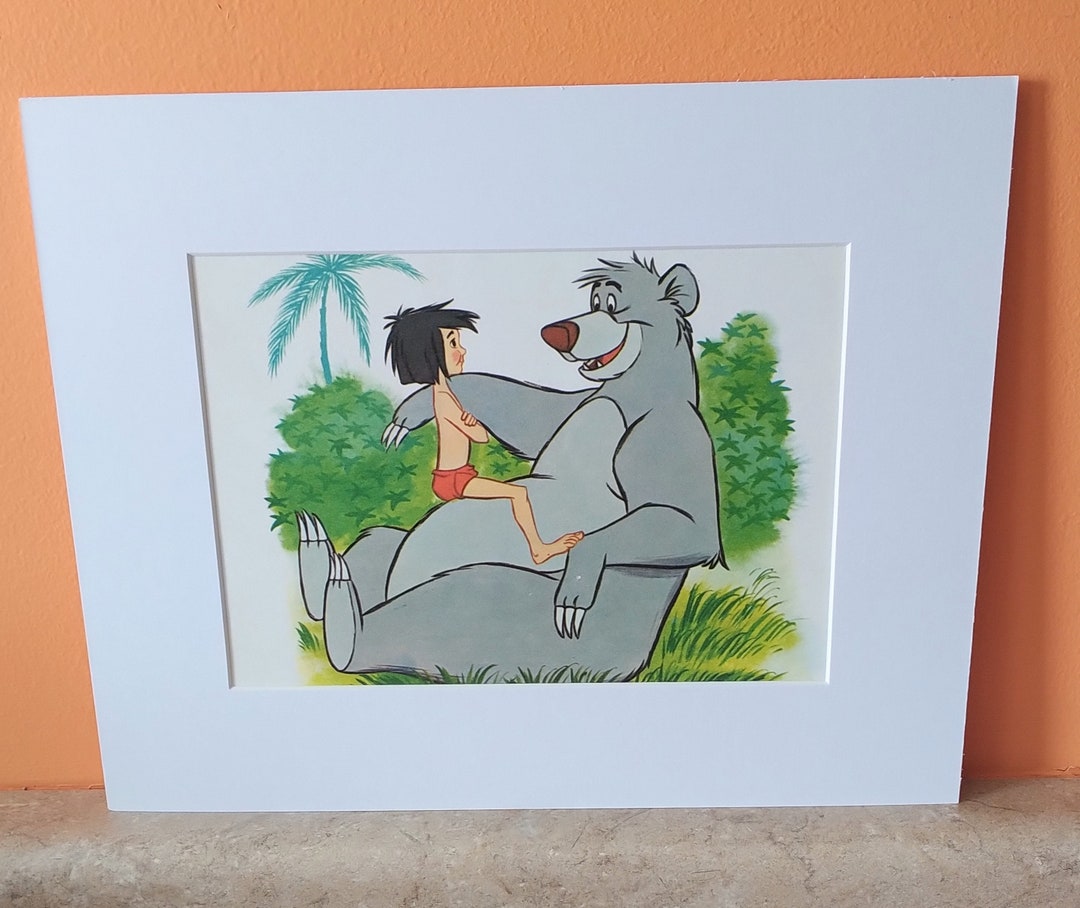 Jungle Book Wall Print in 8 X 10 Matte Decor Vintage Book Page Etsy