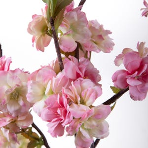 Peach Blossom Branch Artificial Fabric Flowers 98 cm