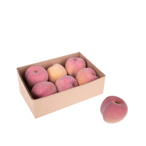 Frutta Artificiale Pesche 6 pz Cibo Ornamentale