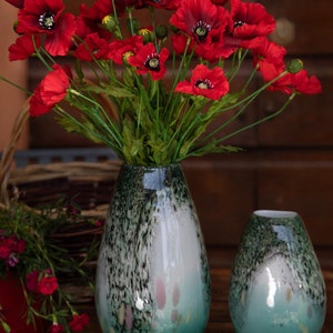 Poppy Artificial Fabric Flower 65 cm