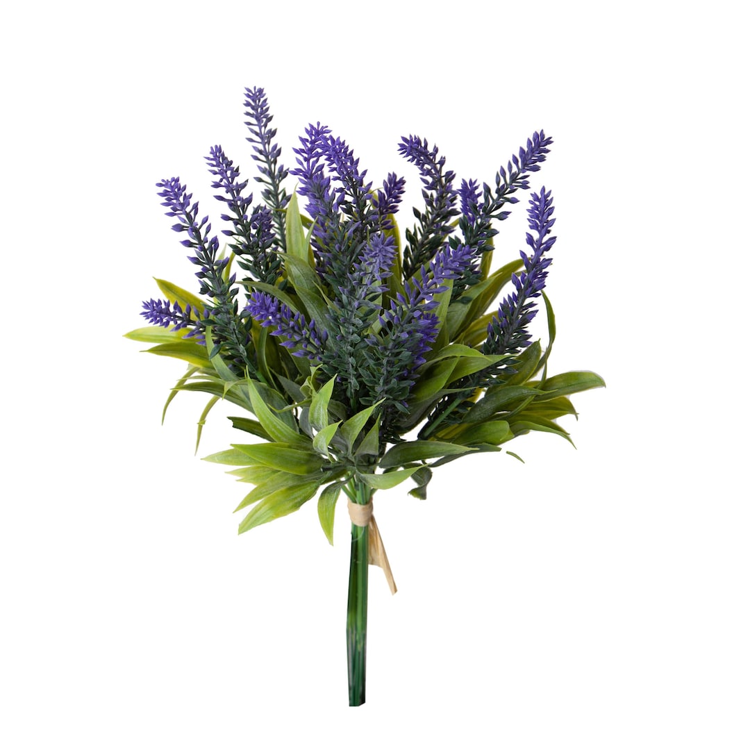 Afoxsos 14 In. Purple Indoor/Outdoor Artificial Lavender Flowers In Plastic Rose HDSA1022200 - The Home Depot - Foto 9