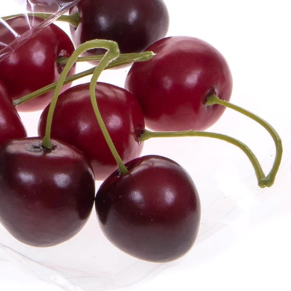 Cherries Artificial 30 pcs Plastic Fake Fruits Food Ornament Real Size