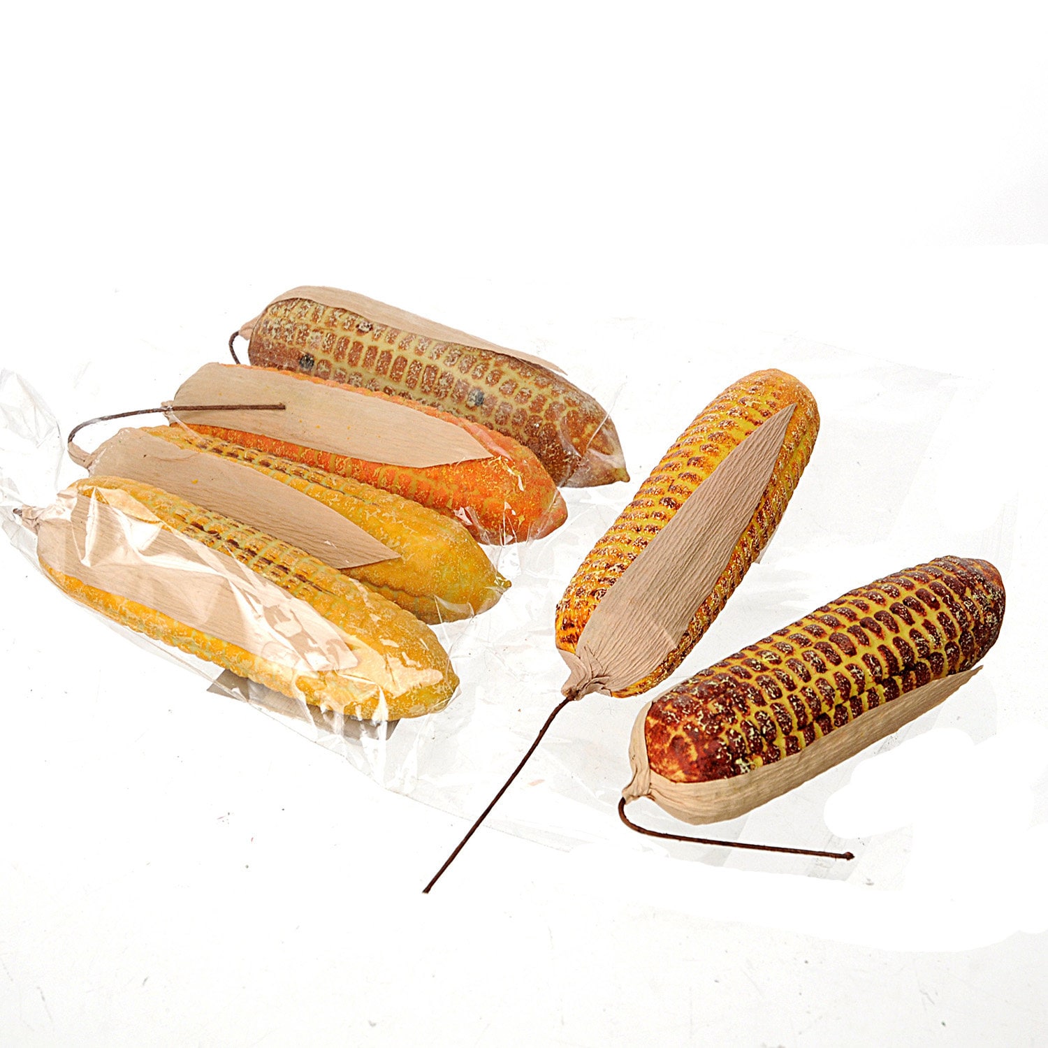 Artificial Corn Cobs Set of 6 Decorative Food