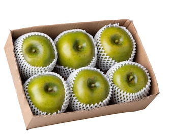 Artificial Fruit Green Apples Set of 6 Food Ornament