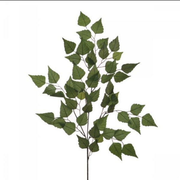 Artificial Birch Leaves 1 Branch 56 Leaves 56 cm