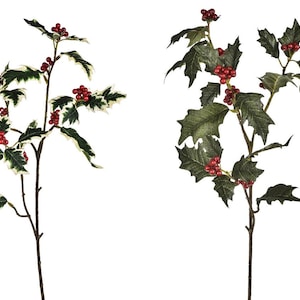 Artificial Holly Branch 69 cm Mistletoe Christmas Ornament