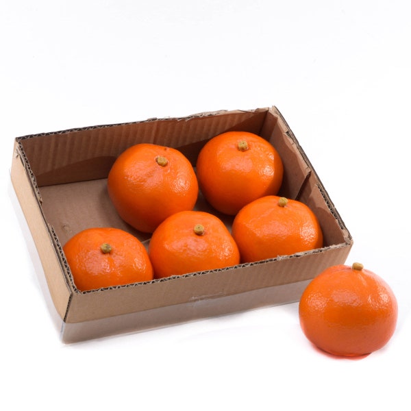 Lot de 6 fruits artificiels mandarine ornements alimentaires