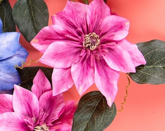 Clematis Artificial Fabric Flower 81 cm