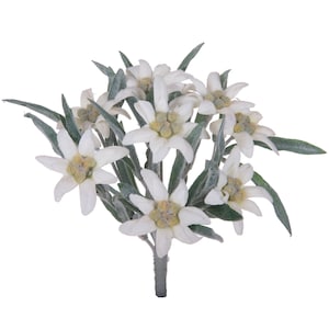 Ramo de flores artificiales de tela Edelweiss