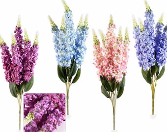 Hyacinths Artificial Fabric Flowers 58 cm