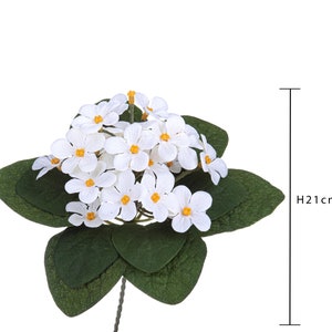 Violette Fiori Artificiali Mazzolino 21 cm Bianco