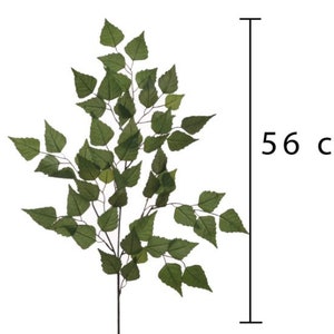 Artificial Birch Leaves 1 Branch 56 Leaves 56 cm