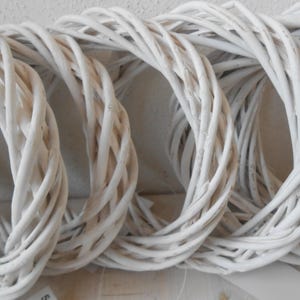 Ghirlanda Salice Naturale BiancoTonda 15 cm